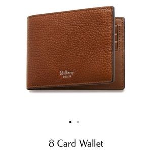Mulberry 8 Card Wallet- Oak Natural Grain Leather